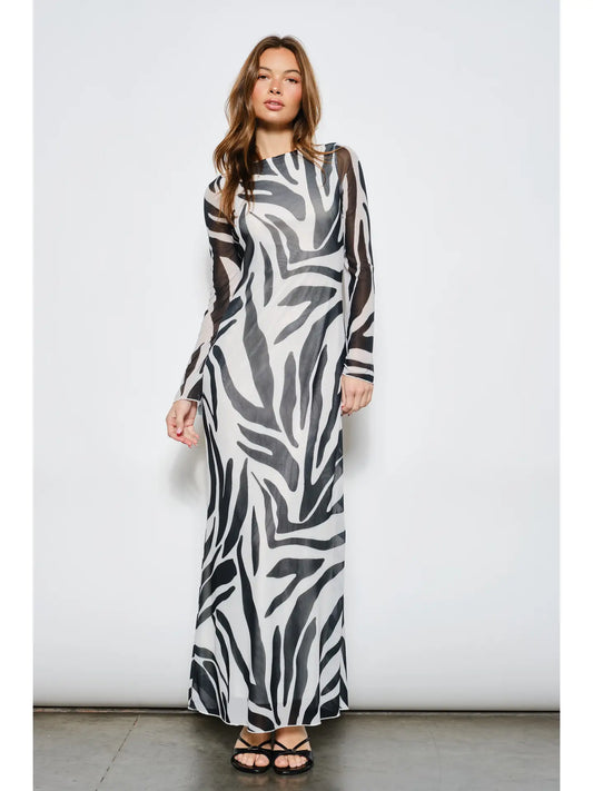 Sonia Zebra Maxi Dress