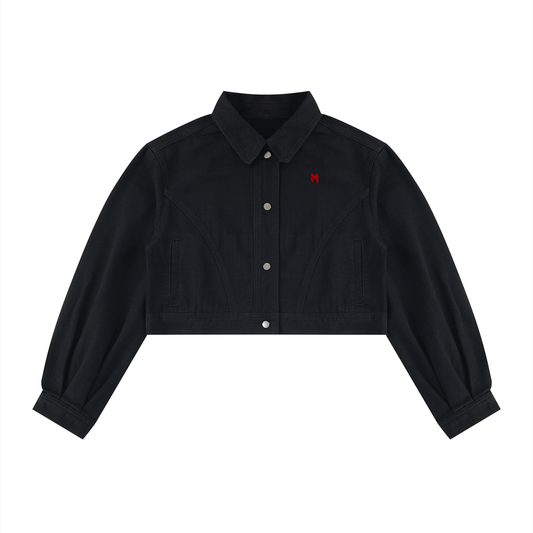 M-SHEEP-Women’s Crop Denim Jacket