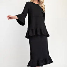 Modest Top and Skirt Set -Textured
