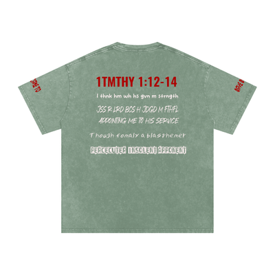 Snow Washed Oversized Cotton T-Shirt
