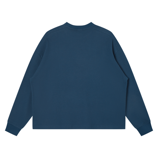 SHEEP- Unisex Waffle Boxy Long Sleeve T-Shirt