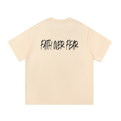 MADASTY-M-FAITH OVER FEAR-Essential Cotton T-Shirt
