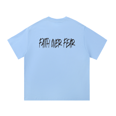 MADASTY-M-FAITH OVER FEAR-Essential Cotton T-Shirt