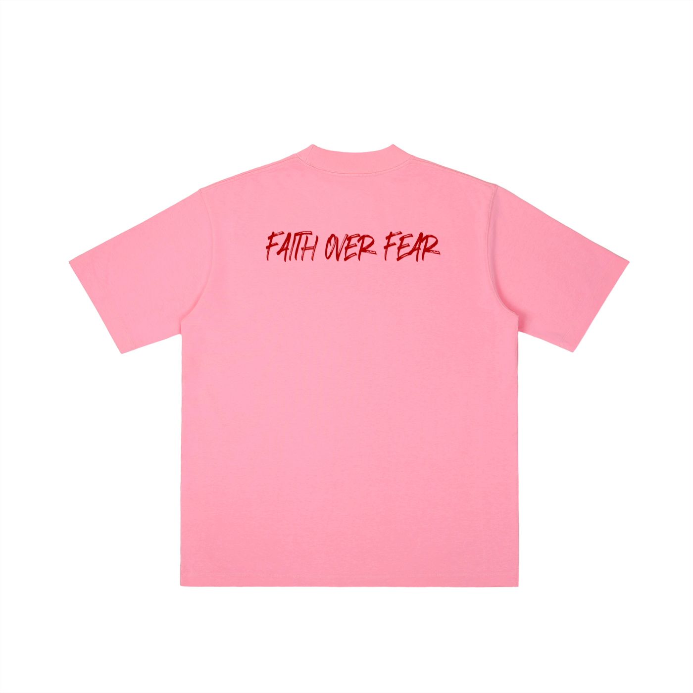 FAITH OVER FEAR-M- Vintage Wash Drop Shoulder T-shirt