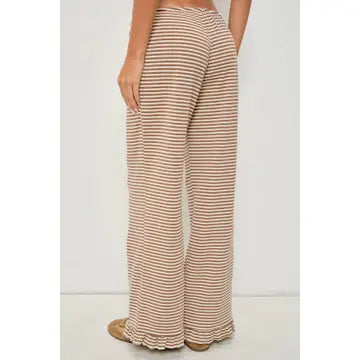 Striped Lounge Pants with Ruffle
