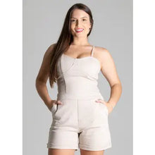 Twill Jumpsuit - Beige, Casual and Comfortable