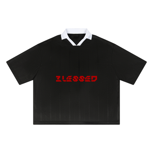 MADA-BLESSED Unisex Striped Boxy Soccer Jersey