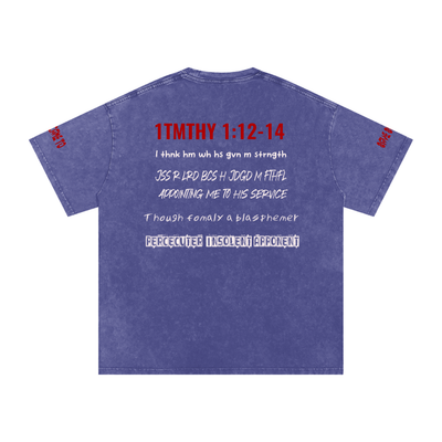 Snow Washed Oversized Cotton T-Shirt