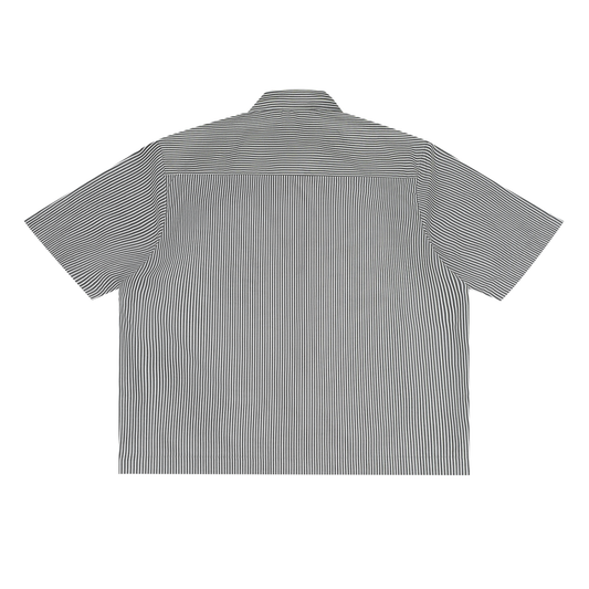 MADASTY-M-Oversized Vertical Stripe Boxy Shirt