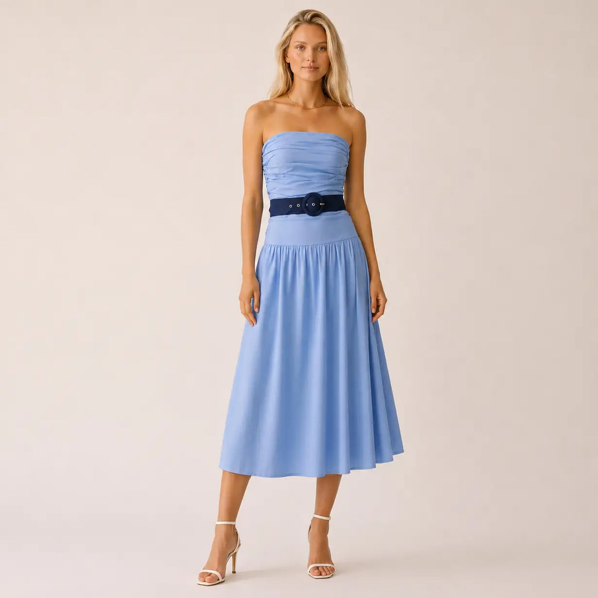 Strapless Midi Dress