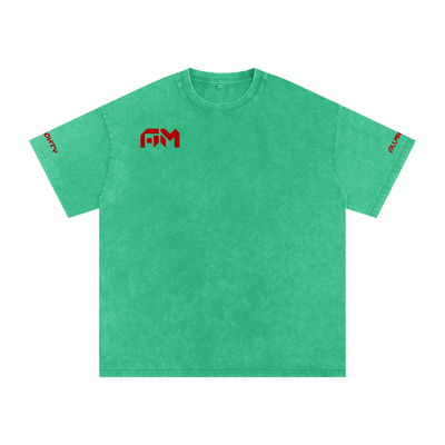 Snow Washed Oversized Cotton T-Shirt