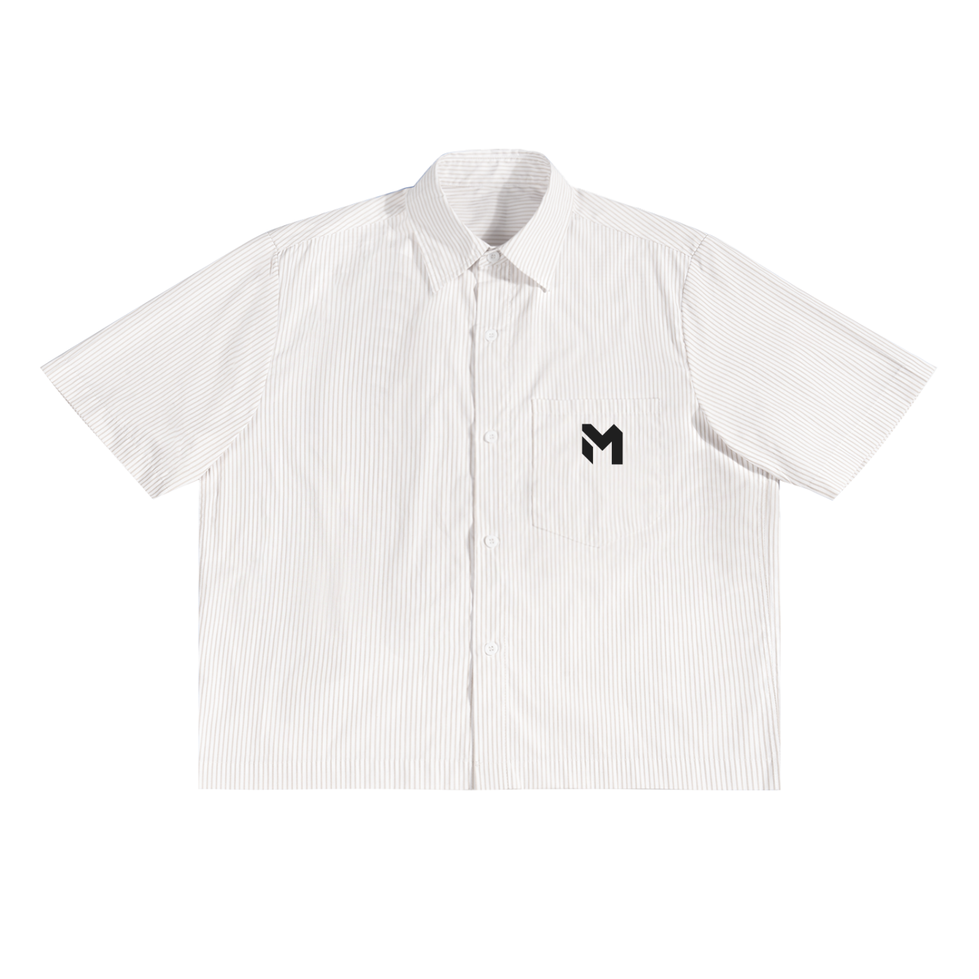 MADASTY-M-Oversized Vertical Stripe Boxy Shirt
