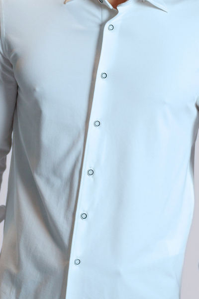 'Single Shot' Long Sleeve Tech Shirt - Light Blue