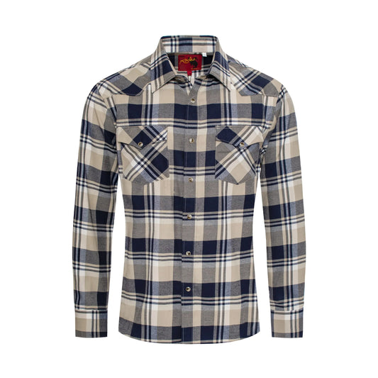 Men's Western Flannel Shirts with Snap Buttons