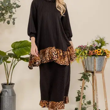 Plus Modest Set -Honeycomb with Tunic and Skirt -