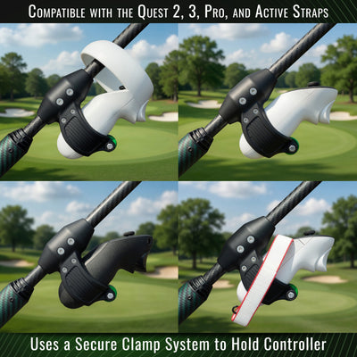 DriVR Elite - Adjustable VR Weighted Golf Club Handle Accessory - Compatible with Quest 2, 3/3s, and Pro