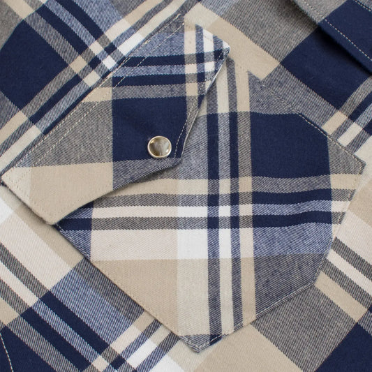 Men's Western Flannel Shirts with Snap Buttons