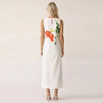 Vase floral midi dress