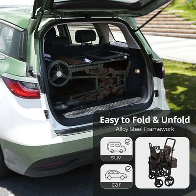 Momfann 2-Seater All-Terrain Stroller Wagon for Kids