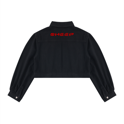 M-SHEEP-Women’s Crop Denim Jacket