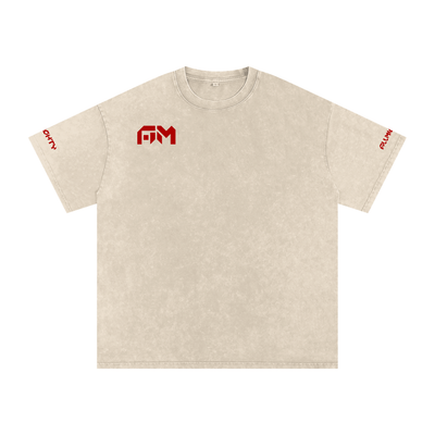Snow Washed Oversized Cotton T-Shirt