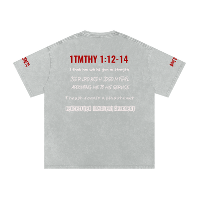 Snow Washed Oversized Cotton T-Shirt