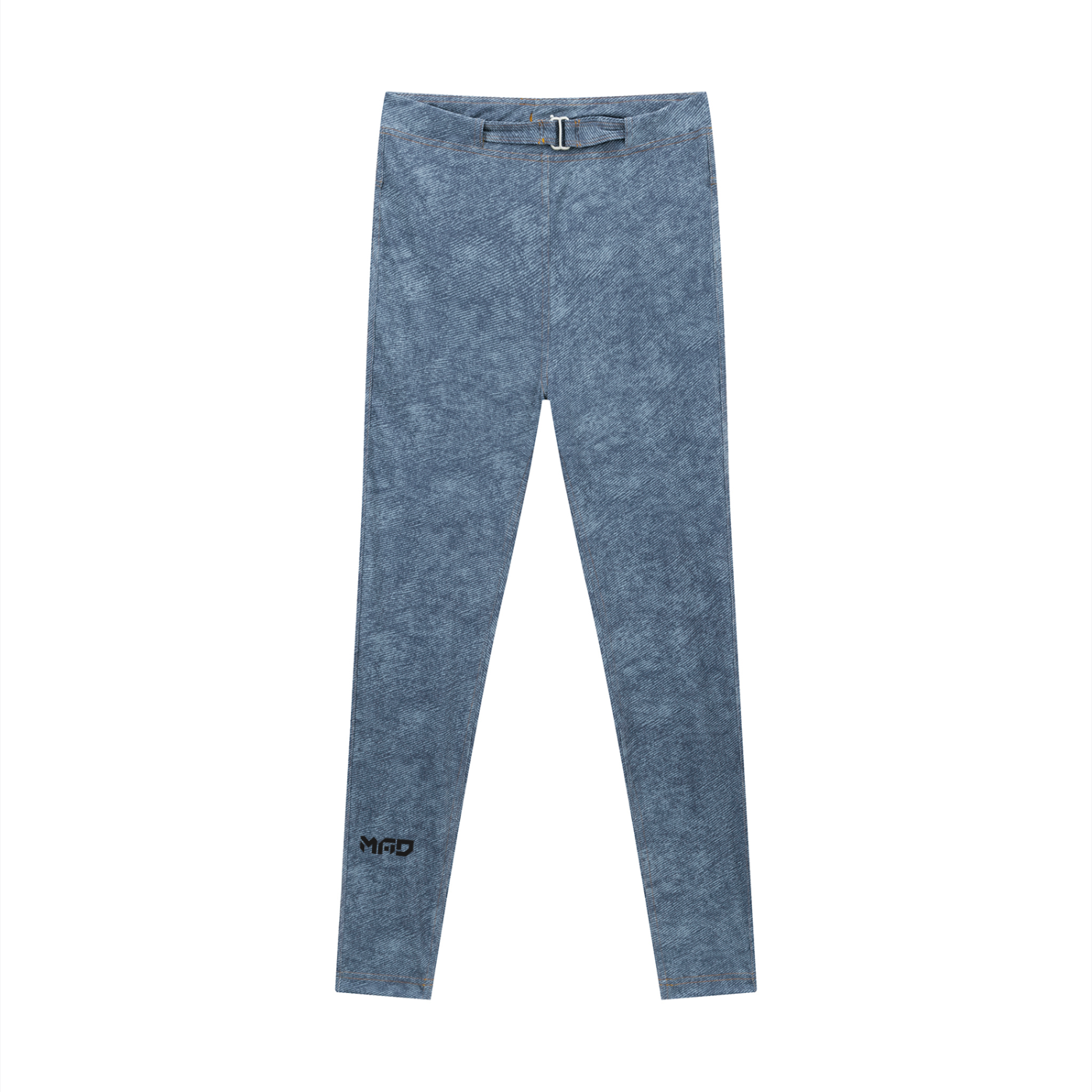 MAD-Women's Faux Denim Zip-Fly Leggings