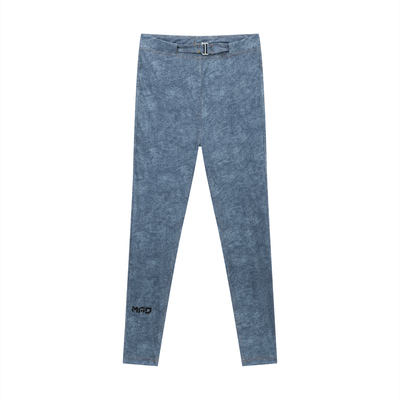 MAD-Women's Faux Denim Zip-Fly Leggings