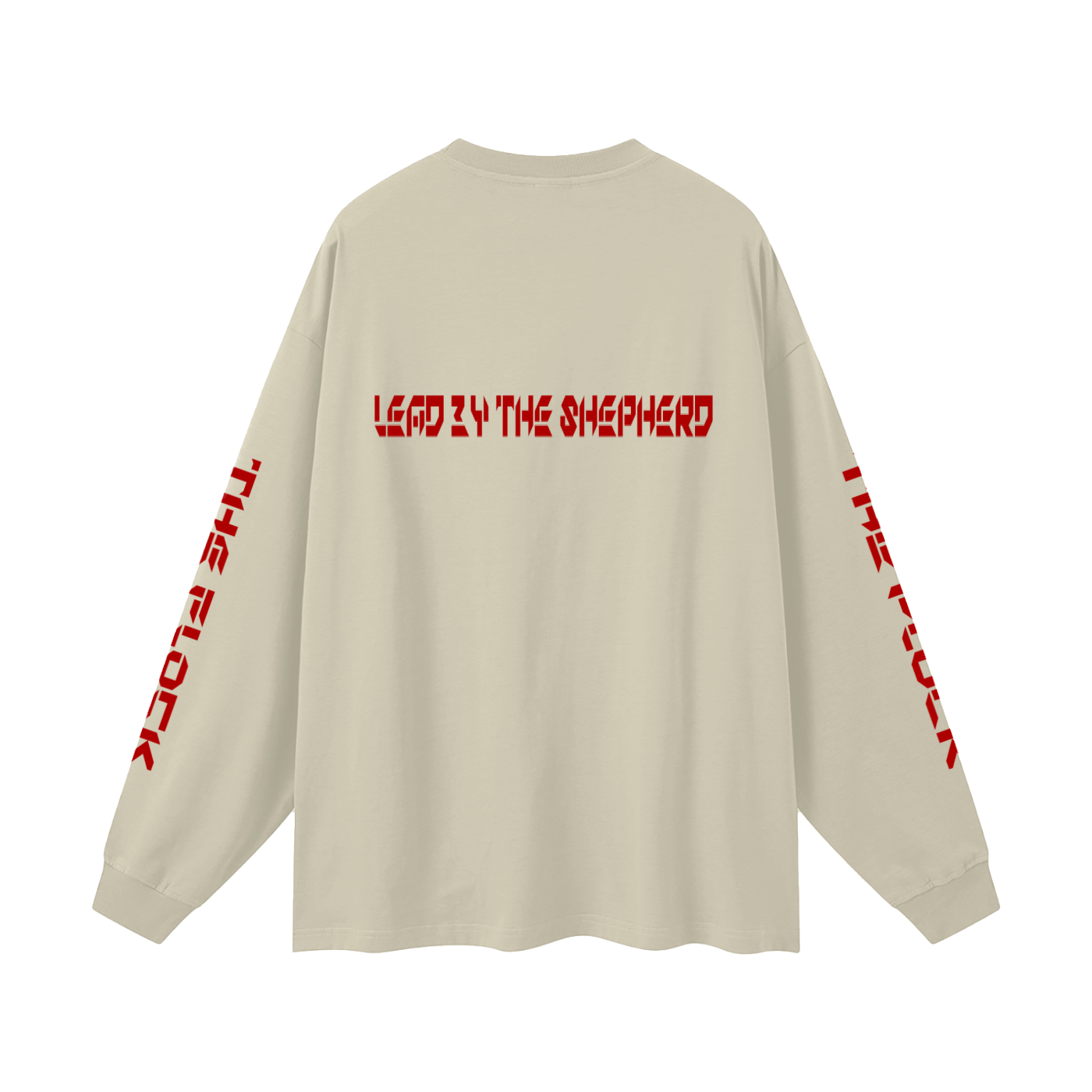 TF-THE FLOCK-LEAD BY THE SHEPHERD Oversized Unisex Long Sleeve T-Shirt