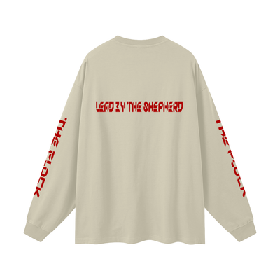 TF-THE FLOCK-LEAD BY THE SHEPHERD Oversized Unisex Long Sleeve T-Shirt