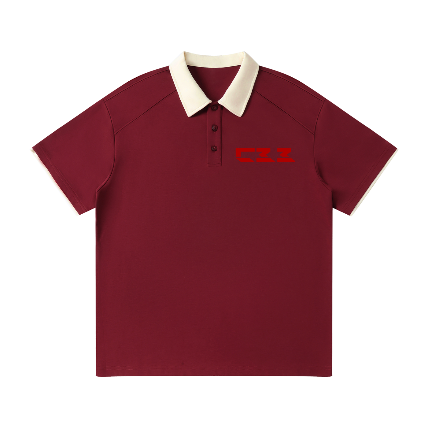 CROSS BODY BOYS-CBB-Contrast Collar Raglan Polo Shirt