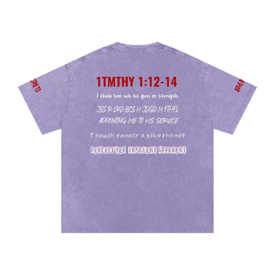 Snow Washed Oversized Cotton T-Shirt