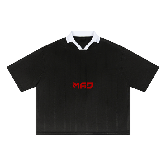 MAD -Unisex Striped Boxy Soccer Jersey