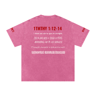Snow Washed Oversized Cotton T-Shirt