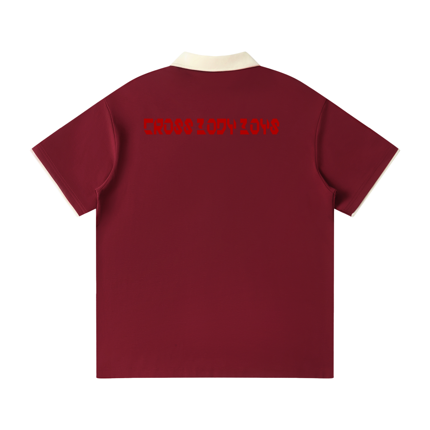 CROSS BODY BOYS-CBB-Contrast Collar Raglan Polo Shirt