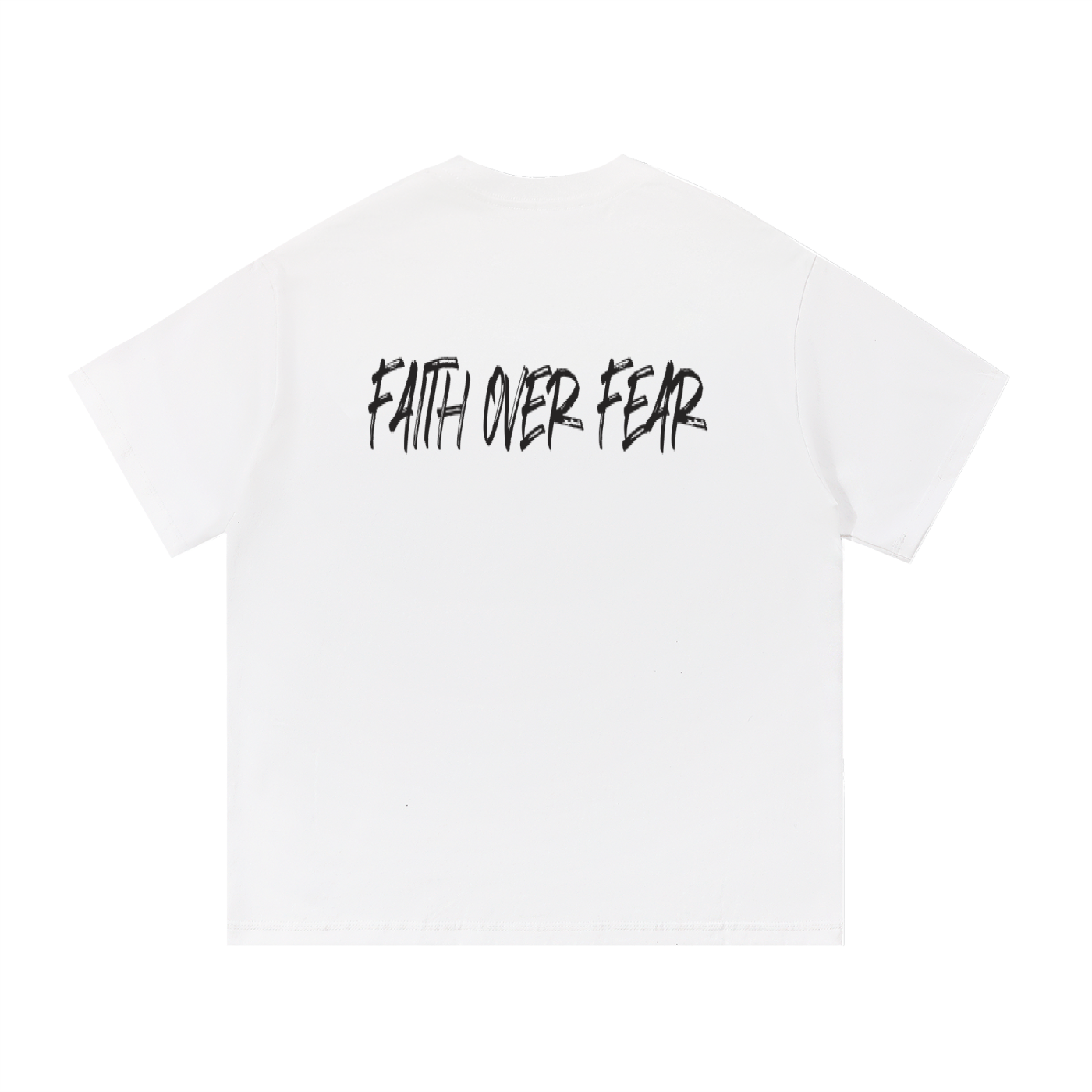 MADASTY-M-FAITH OVER FEAR-Essential Cotton T-Shirt