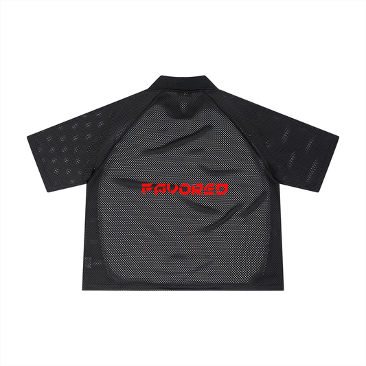 Unisex Striped Mesh Boxy Soccer Jersey