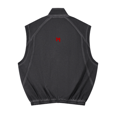 MADASTY-ARMER-Unisex Vintage Wash Mesh Full-Zip Vest