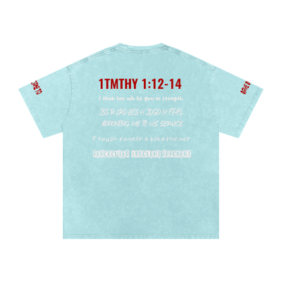 Snow Washed Oversized Cotton T-Shirt