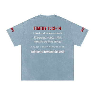 Snow Washed Oversized Cotton T-Shirt