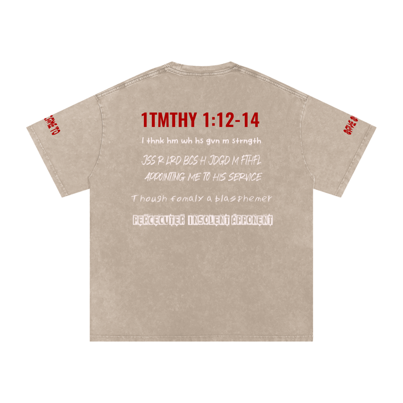 Snow Washed Oversized Cotton T-Shirt