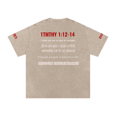 Snow Washed Oversized Cotton T-Shirt