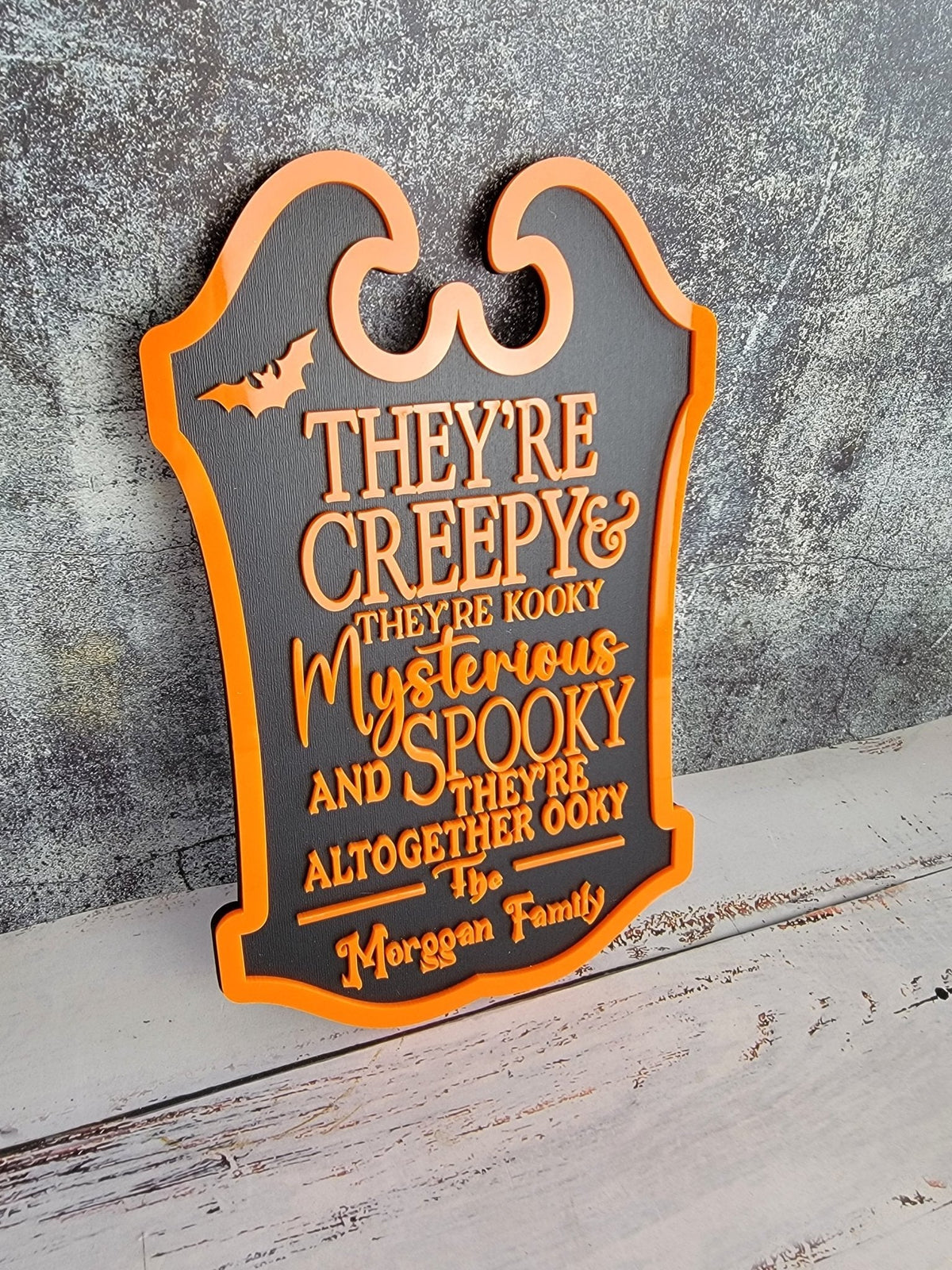 Custom Last Name Halloween Sign