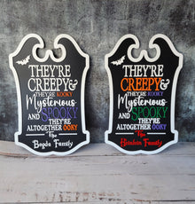 Custom Last Name Halloween Sign