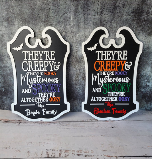 Custom Last Name Halloween Sign