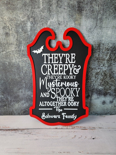 Custom Last Name Halloween Sign