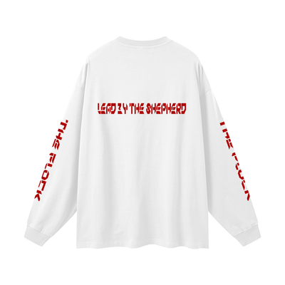 TF-THE FLOCK-LEAD BY THE SHEPHERD Oversized Unisex Long Sleeve T-Shirt