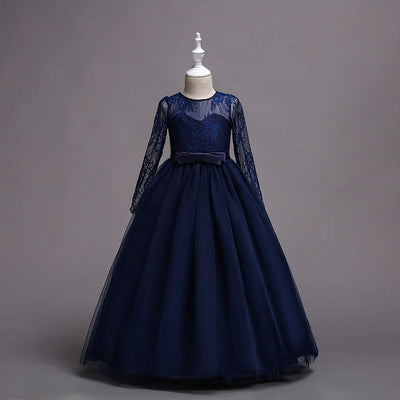 Kids Long Flower Girl Dress Dress