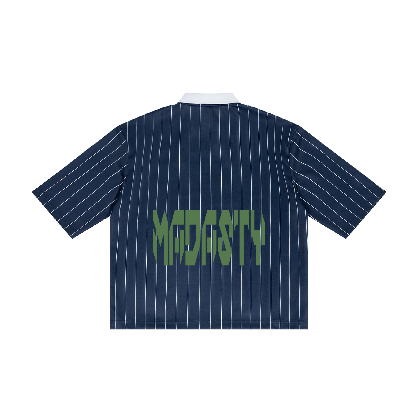 MADASTY-MAD-Unisex Pinstripe Collared Soccer Jersey