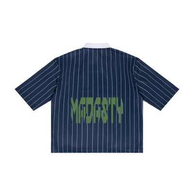 MADASTY-MAD-Unisex Pinstripe Collared Soccer Jersey